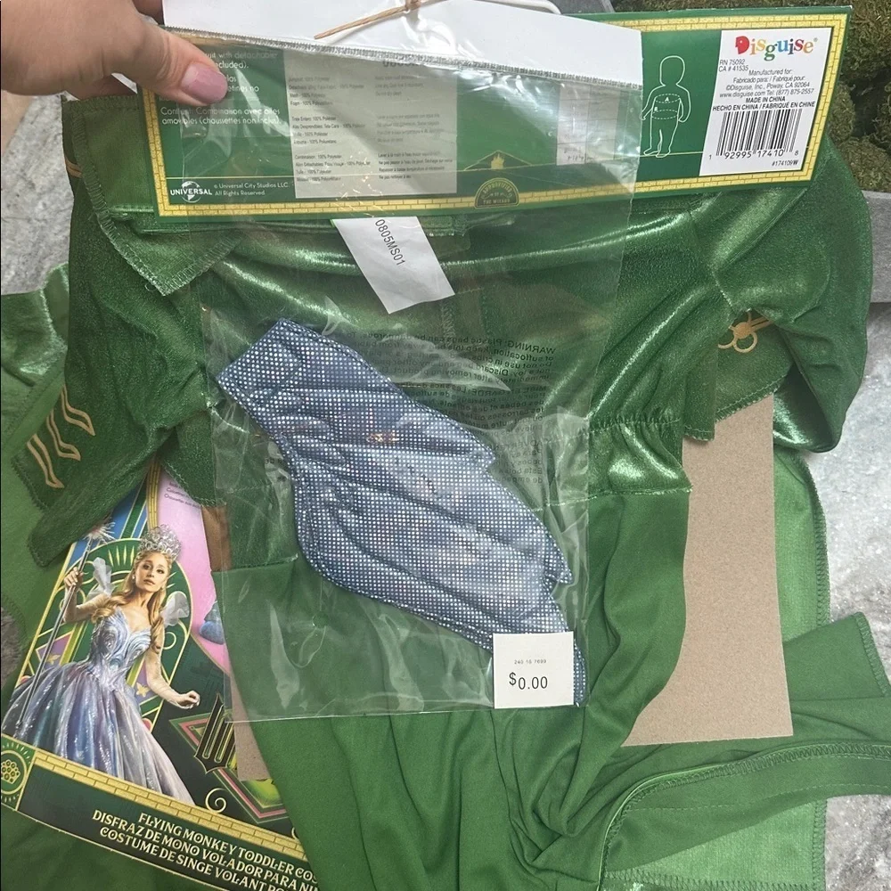NWT Wicked The Musical Flying Monkey Infant/Toddler Classic Costume Jumpsuit